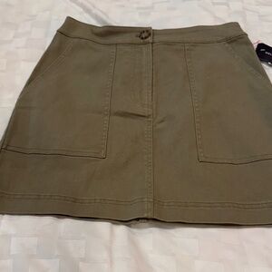 Khaki A-Line Women's Skirt
